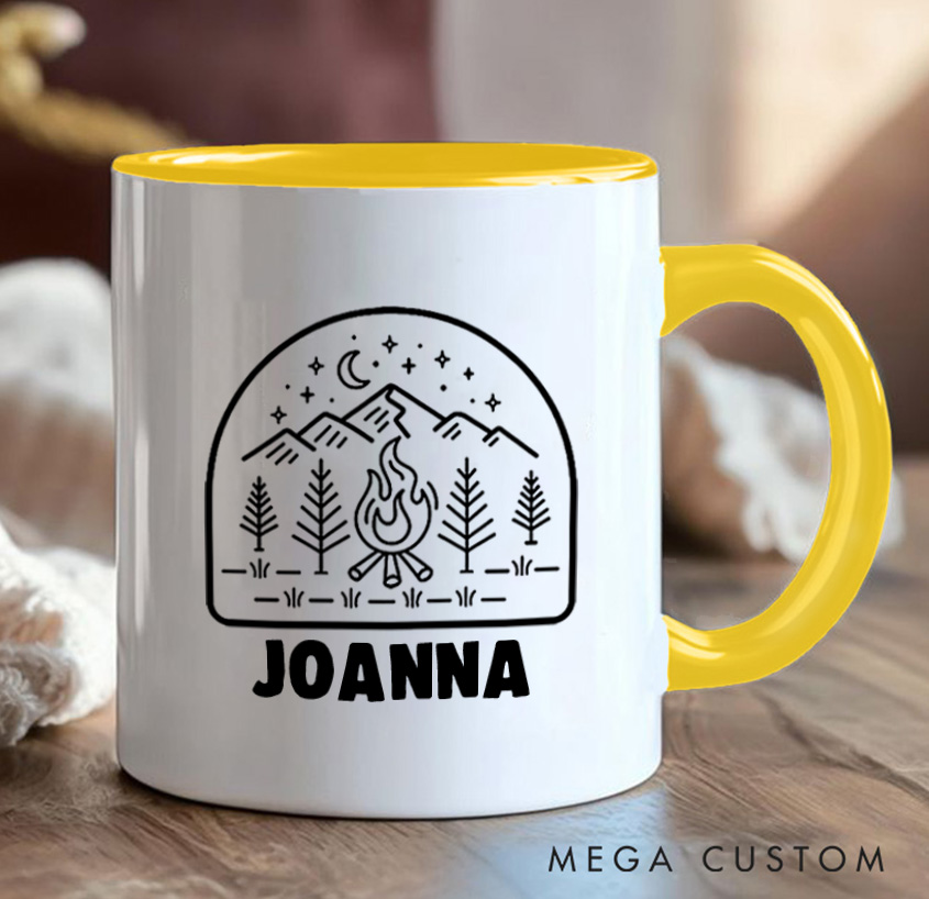 Personalized Campfire Under The Stars Mug Adventurers Hiking Camping Mug Gift for Travel Outdoors Lovers