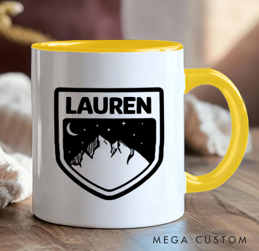 Personalized Under The Starry Sky Mug Mountain Adventurers Camping Hiking Mug Gift for Outdoors Nature Lovers