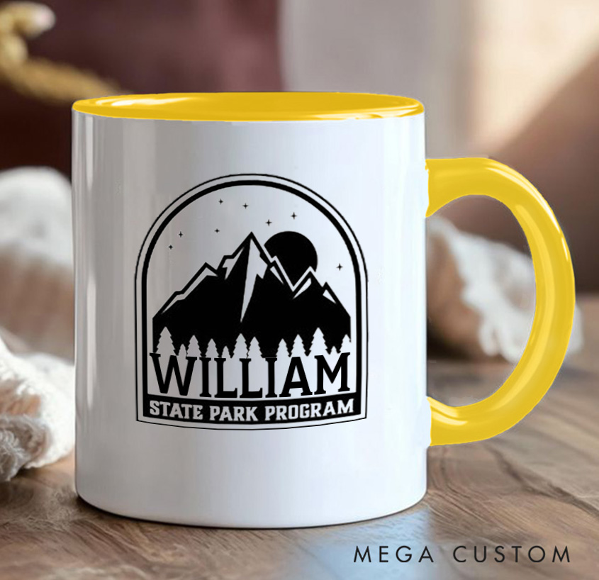 Personalized State Park Program Mug Mountain Adventurers Camping Hiking Mug Gift for Outdoors Nature Lovers