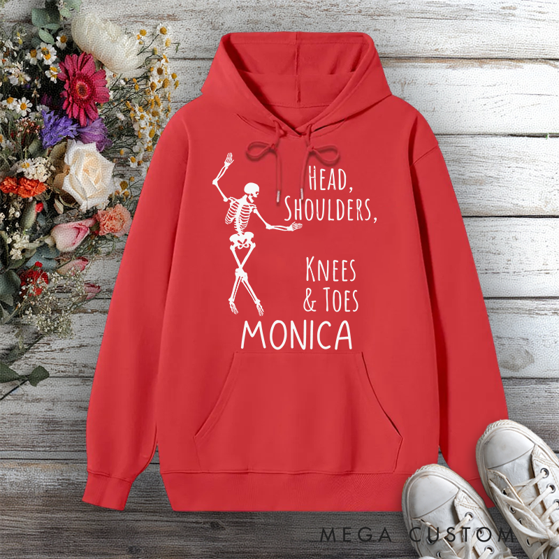 Personalized Hoodies for Nurse Head Shoulders Knees Toes Anatomy Fun Hoodies International Nurse Day Gift