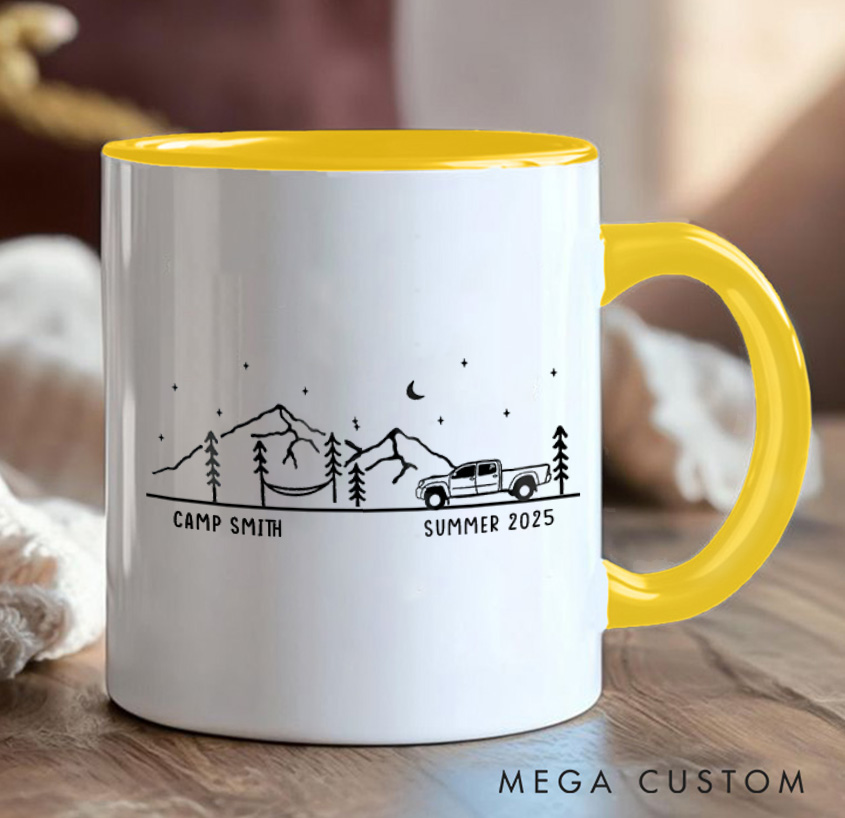 Personalized Vanlife Mug Camping Mountain Hiking Couple Mug Gift for Outdoors Nature Lovers