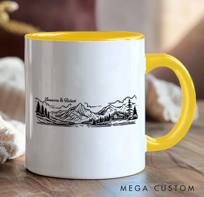Personalized Carabiner Campfire Mug Camping Mountain Hiking Mug Gift for Outdoors Nature Lovers