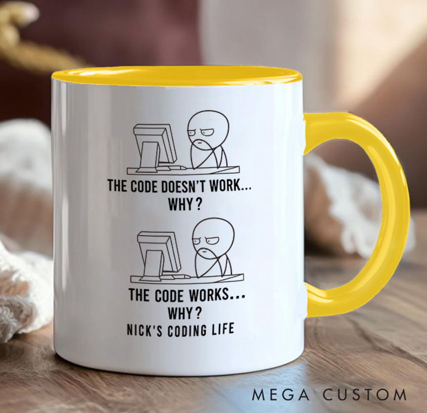 Personalized Programmer's Dilemma Mug Technology Computer Enthusiasts CupGift for IT Geek Nerd Lovers