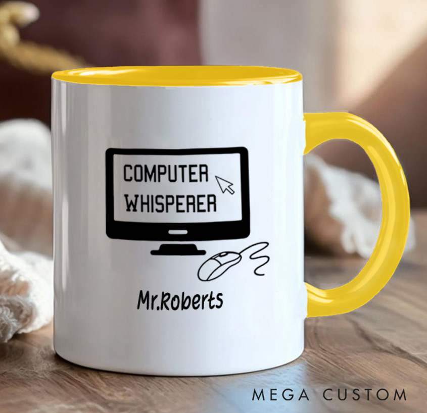 Personalized Computer Whisperer Mug Programmer Technology Enthusiasts Mug Gift for IT Geek Nerd Lovers