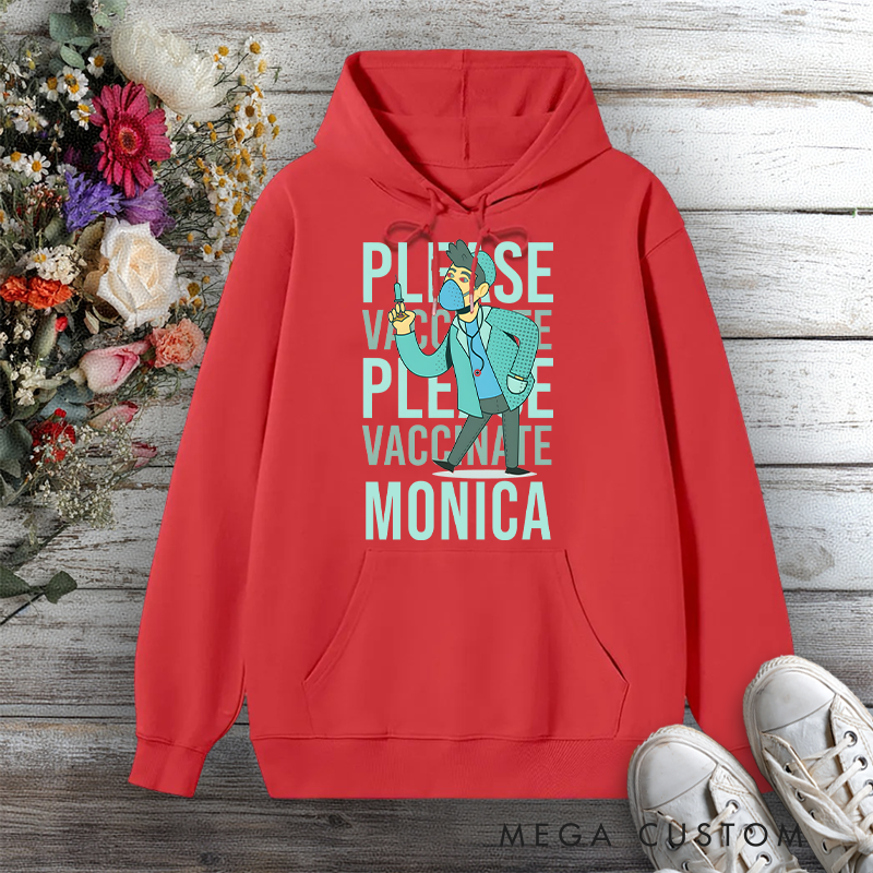 Personalized Hoodies for Nurse Please Vaccinate Design Hoodies International Nurse Day Gift