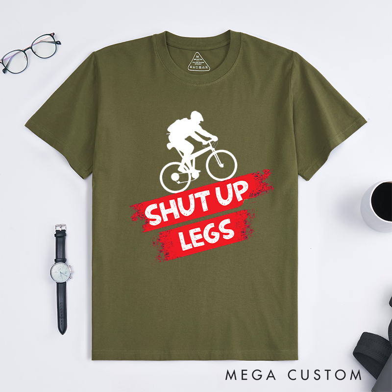 Personalized Striking Cyclist Silhouette T-Shirt for Outdoor Adventures Riding Cycling Biking Enthusiasts
