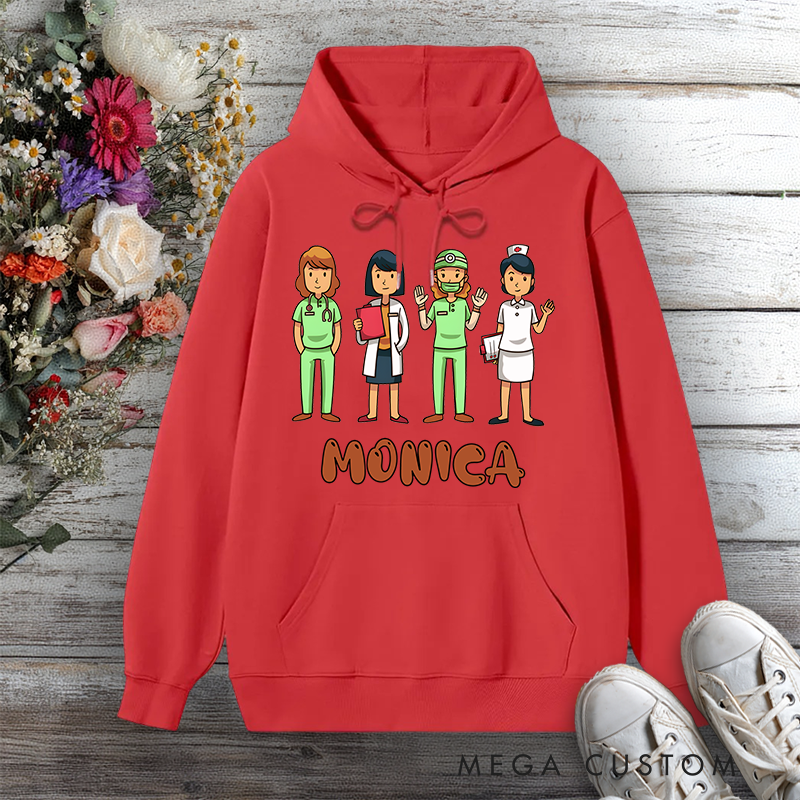 Personalized Hoodies for Nurse Healthcare Heroes Team Design Hoodies International Nurse Day Gift