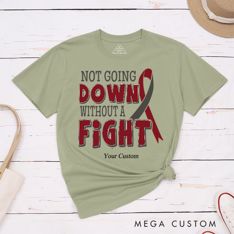 Personalized Without A Fight Head and Neck Cancer Awareness T-Shirt