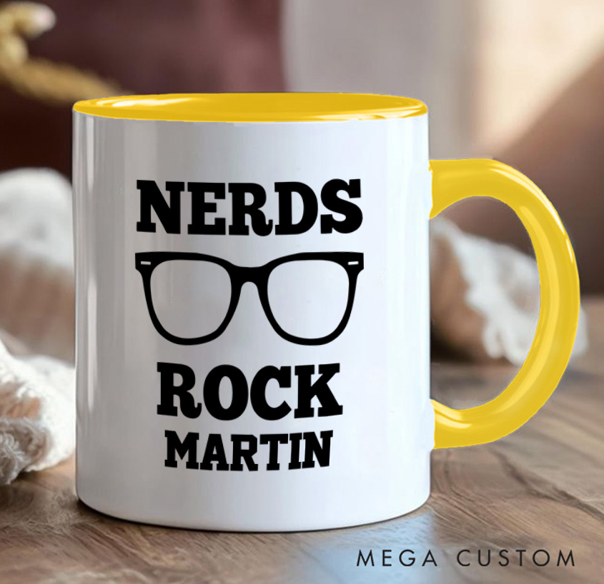 Personalized Nerds Rock Mug Programmer Technology Computer Coffee Cup Gift for Geek Nerd Lovers
