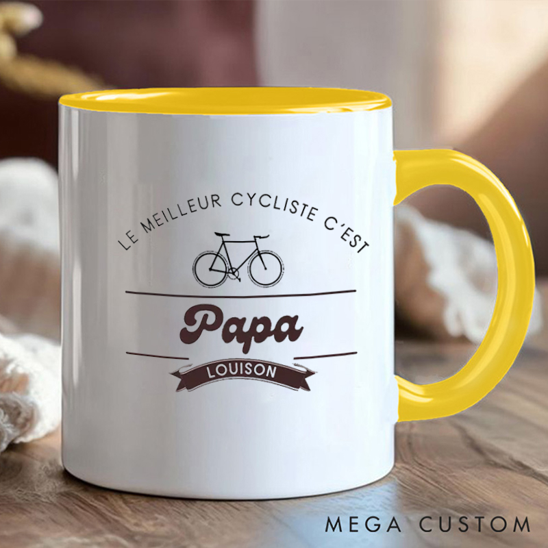 [Copy]Personalized Watercolor Cyclist Coffee Cup Mug with Art for Outdoor Adventures Riding Cycling Biking Enthusiasts