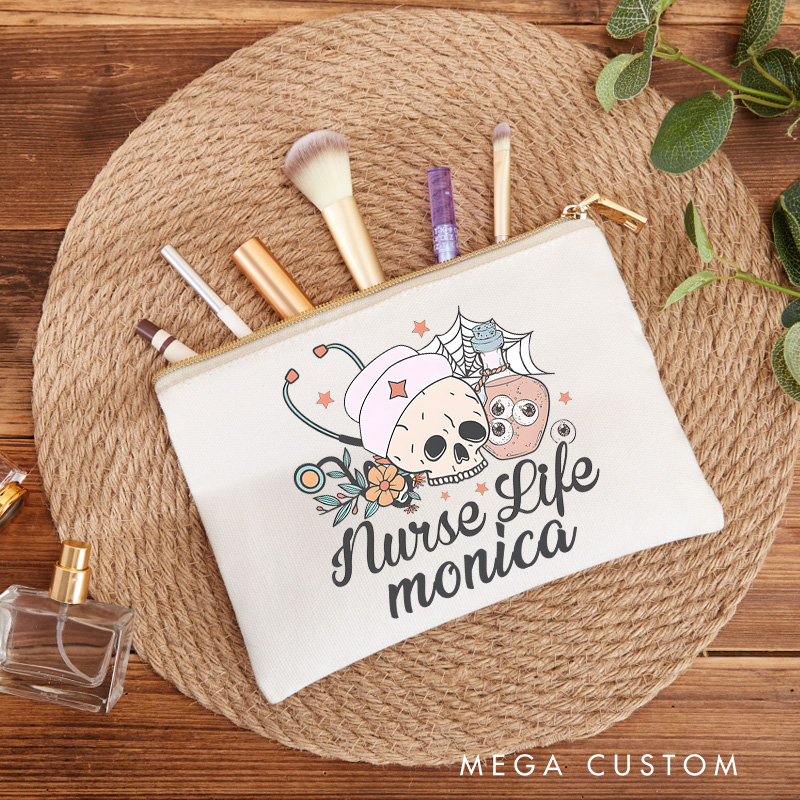 Personalized Makeup Bag for Nurse Life Design Fashion Cosmetic Bag Gift