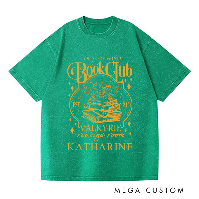 Personalized Book Club Washed T-Shirts Feyre Reading Room Tshirt Book Lover Shirt Bookish Shirt Reading Shirt