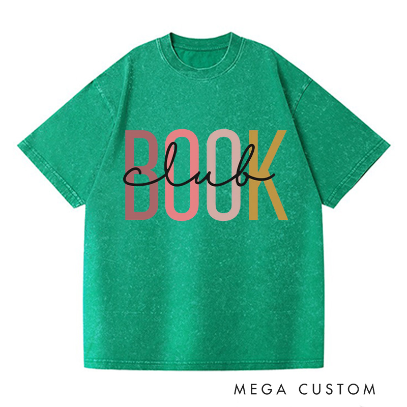 Personalized Book Club Washed T-Shirts Booktrovert Shirt Bookish Gift Book Lover Gift Book Lover Shirt Funny Reading Shirt Book Gift