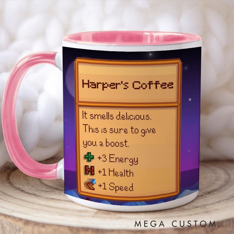 Personalized Valley Night Mug Farming Game Mug Farmer Valley Video Game Mug Gamer Gift Coffee Mug
