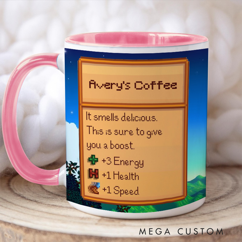 Personalized Valley Day Mug Coffee and Tea Farming Game Mug Farmer Valley Video Game Mug Gamer Gift Coffee Mug