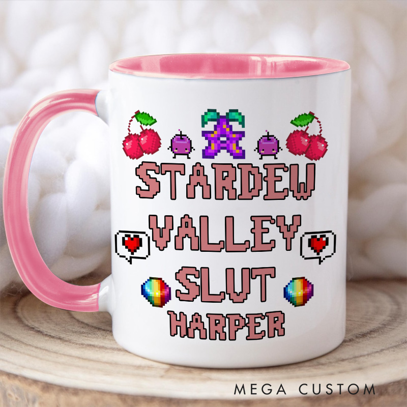 Personalized Valley Slut Mug Farming Game Mug Farmer Valley Video Game Mug Gamer Gift Coffee Mug