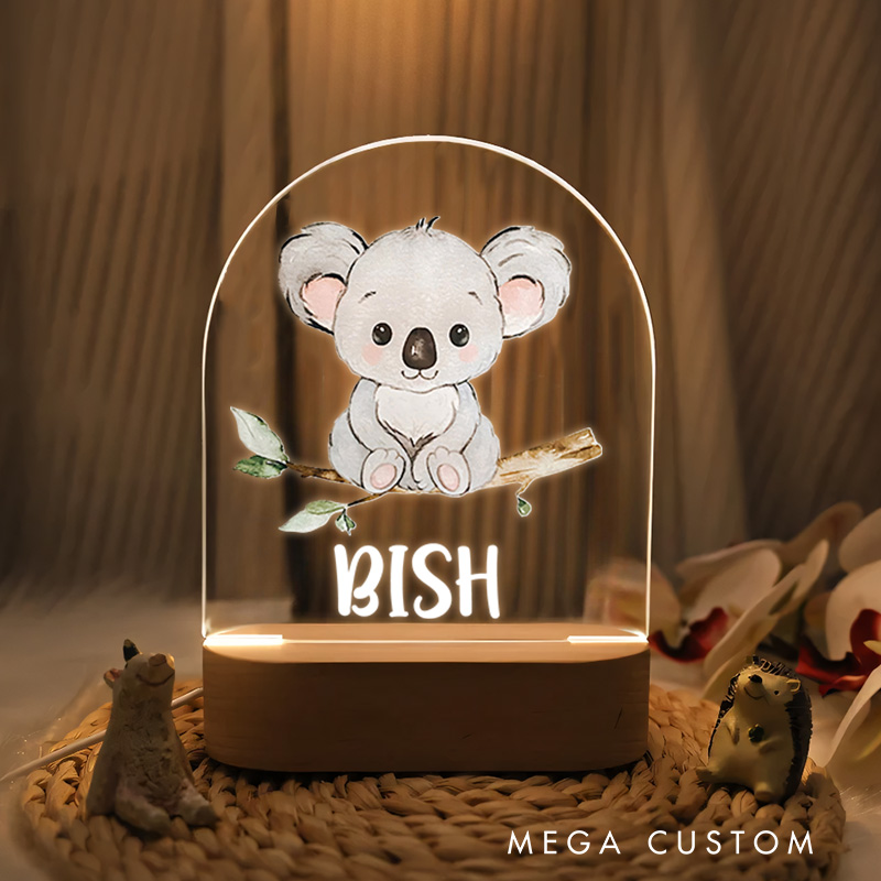 Personalized Baby Australian Animal Koala Night Light  Birthday Gift for Baby