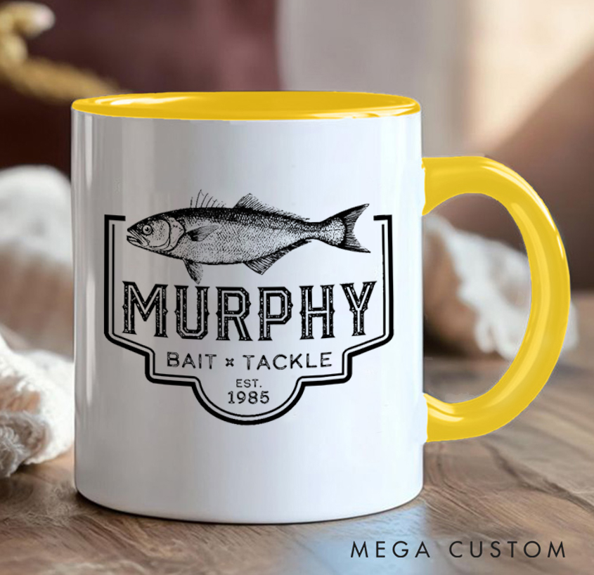 Personalized Classic Bait & Tackle Mug for Outdoor Fishing Enthusiasts
