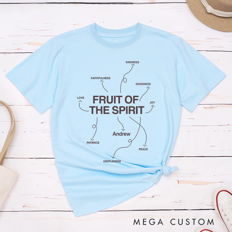 Personalized Fruit of the Spirit Classic T-Shirt Bible Quote Christian Shirt Inspirational Shirt Gift of Faith Birthday Gift for Jesus Lover