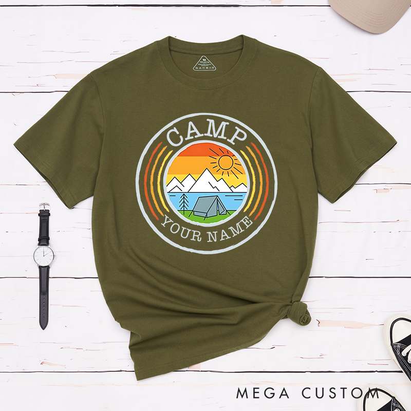 Personalized for Family Friends T-Shirt Camp T Shirt  Gift for Outdoors Hiking Lovers