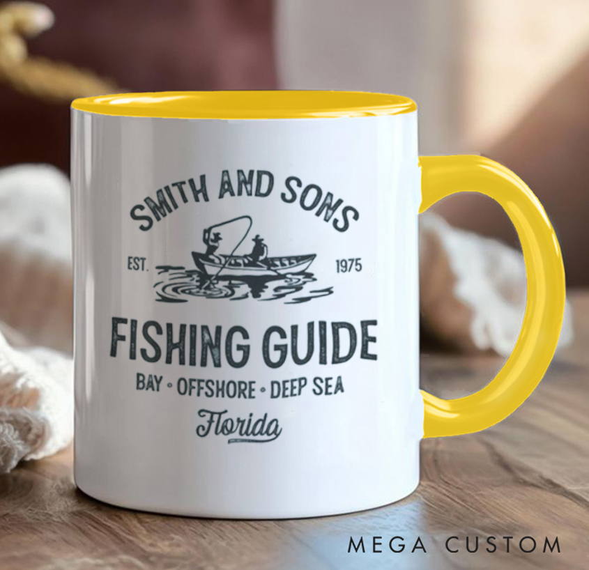 Personalized Hooked for Life Mug Fishing-Themed Couple Gift for Fishing Lover