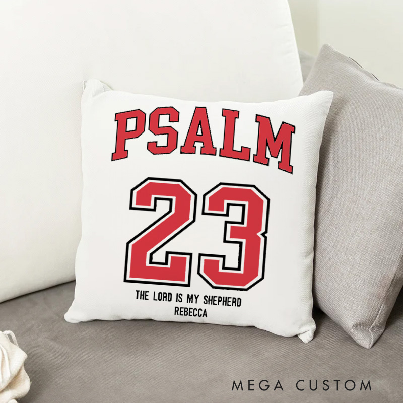 Personalized the Lord is my Shepherd Throw Pillow Cover with Name Home Decor Christian Psalm 23 Throw Pillow Bible Verse Pillow Cover Christian Gift