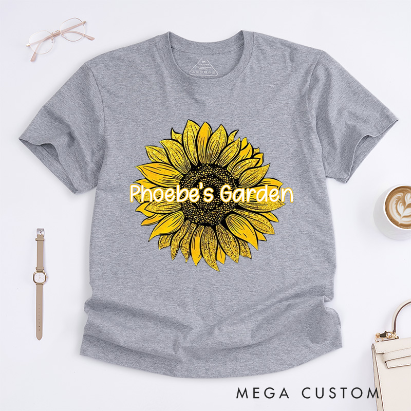 Personalized Sunflower Classic T-shirts Plant Shirt Plant Lover Shirt Garden Shirt Gardener Shirt Gardening Lover Gift