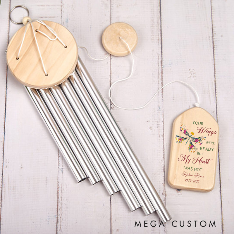 Personalized Sympathy Wind Chimes Heartfelt Memories Sympathy  Wind Chimes for Loss of Loved One Prime Bereavement Gift Remembrance