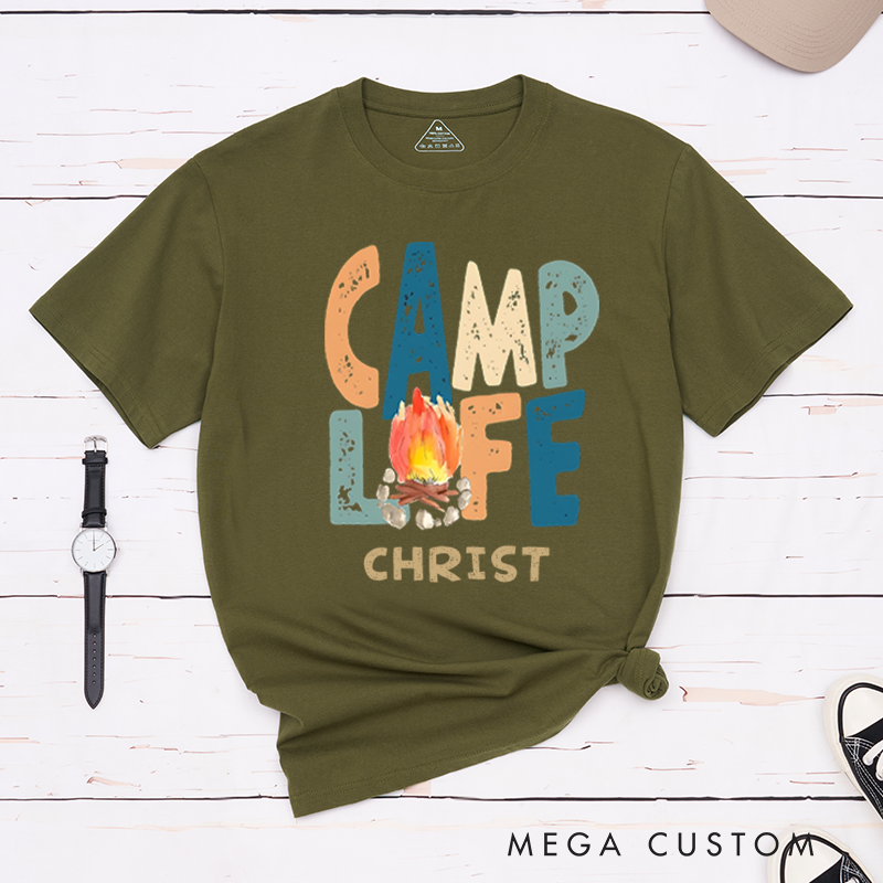 Personalized Camp Life Outdoors T-Shirt Camping Hiking Shirt Travel Adventurers Lovers Gift