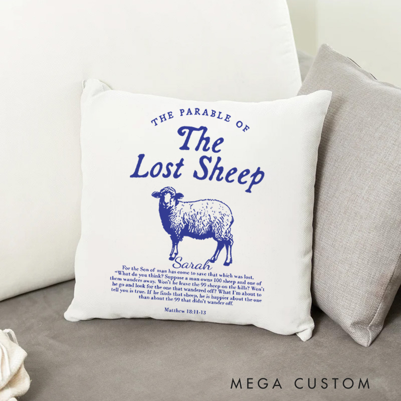 Personalized Matthew 18:11 Bible Verse Throw Pillow with Name Birthday Home Decor Gift for Christians Positive Affirmation Religious Gift