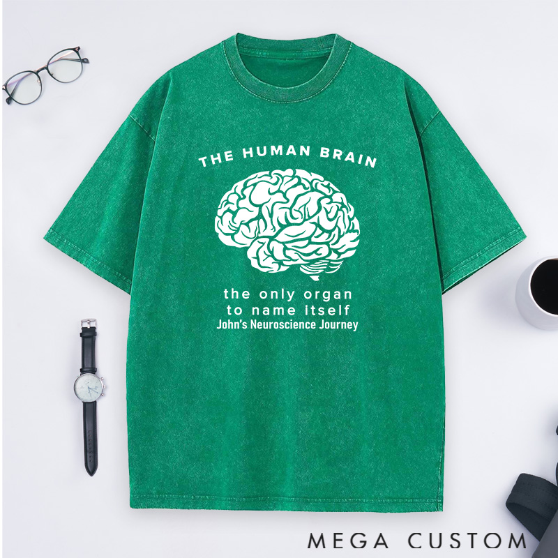 Personalized The Human Brain Washed T-Shirts Science Physics Lovers T-Shirts Gift for Geek Nerd