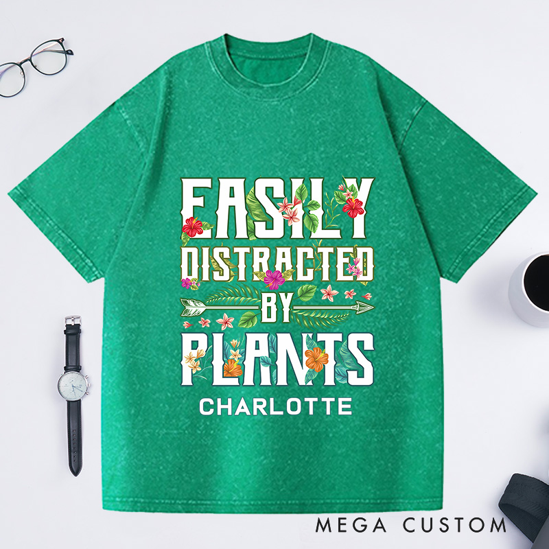 Personalized Gardening Washed T-Shirts Gardener T-Shirt Plant Tee Funny Gardening Shirts Plant Tank Top
