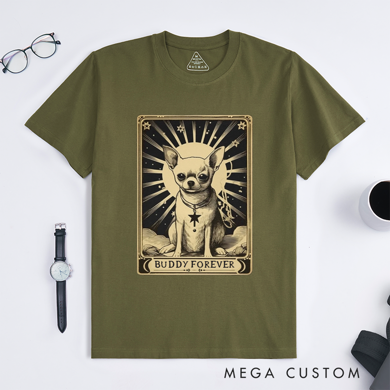 Personalized Tarot Lovers Classic T-Shirts Chihuahua Classic T-Shirts for Pet Lovers Present for Dog Owners or Lovers