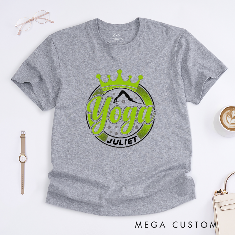 Personalized Yoga Queen T-shirt Yoga Poses T-Shirt Yoga Lover T-Shirt Yoga Gift for Women