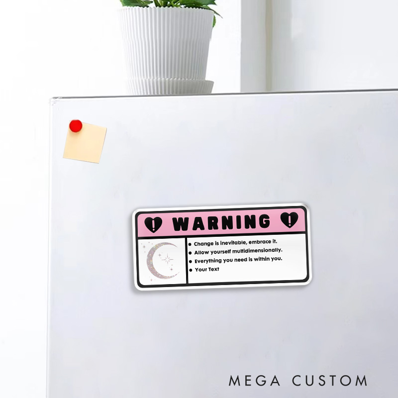 Personalized Anime Kawaii Affirmations Fridge Magnets Warning Decal Magnets Positive Japanese Comic Magnets for Anime Lovers Fridge Decal