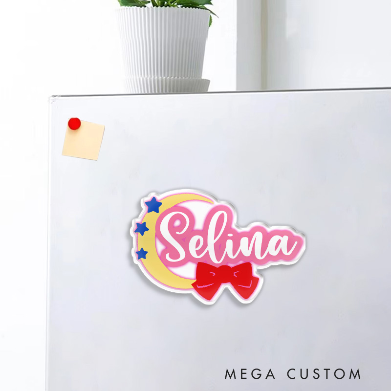 Personalized Retro Anime Moon Fridge Magnets Japanese Manga Comic Magnets for Anime Lovers Fridge Decal