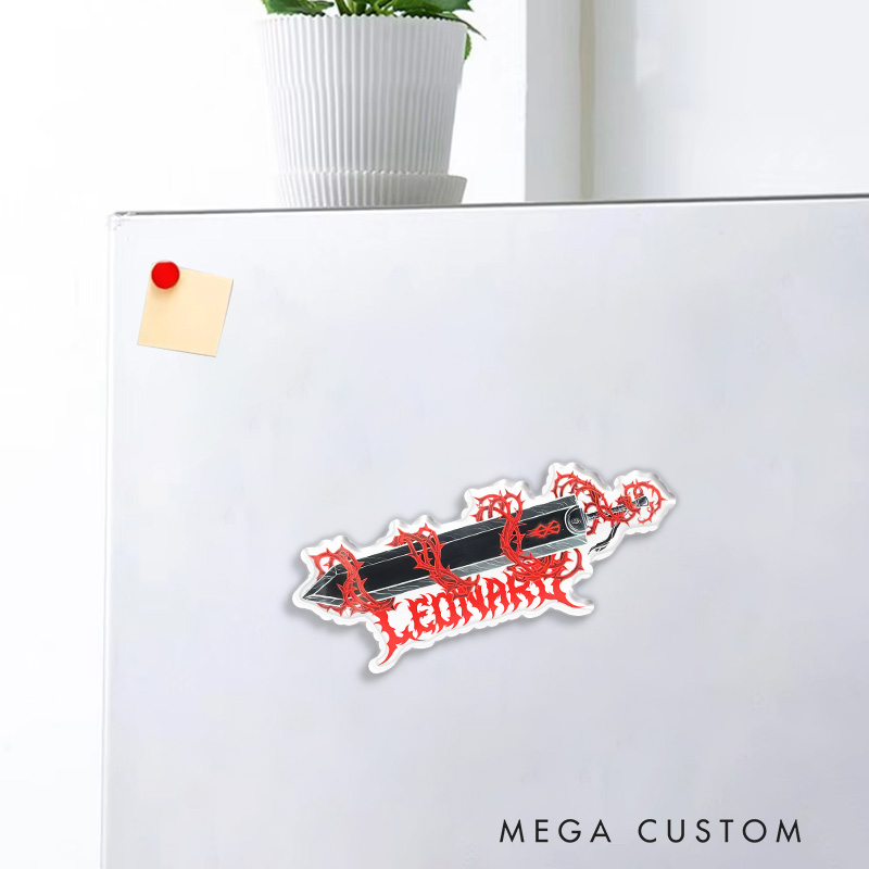 Personalized Slayer Sword Anime Fridge Magnets Japanese Manga Comic Magnets for Anime Lovers Fridge Decal