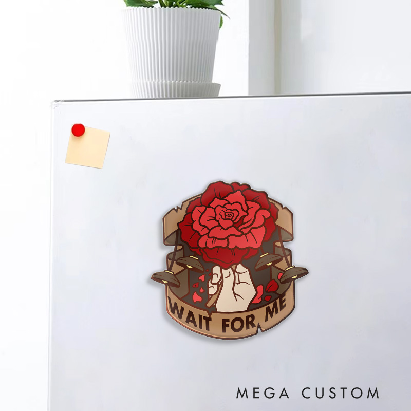 Personalized Wait for Me Fridge Magnets for Musical Lover Magnets Musical Fan Fridge Decal