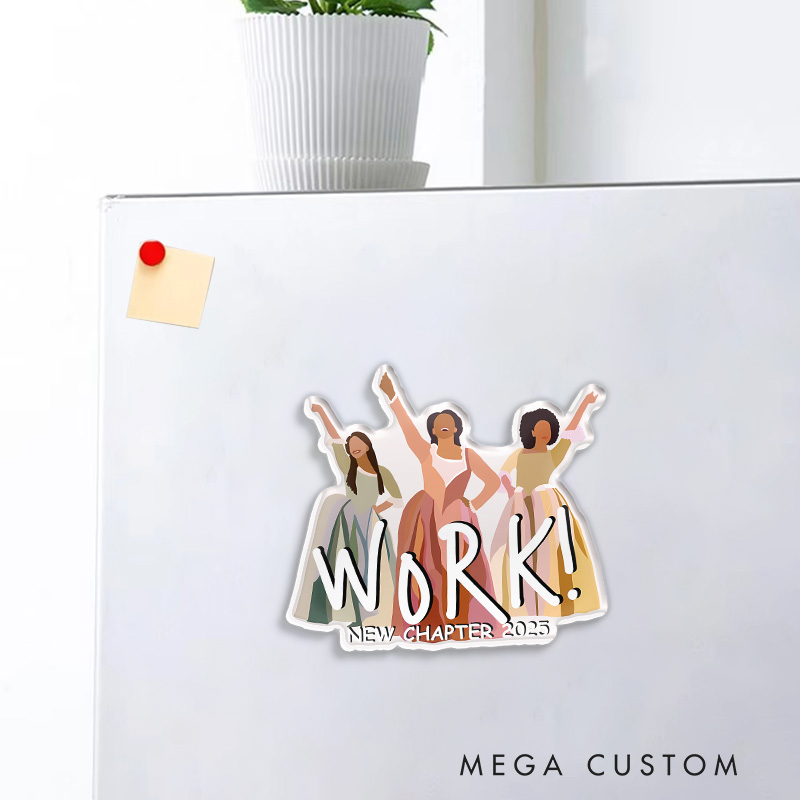 Personalized Work Next Chapter Fridge Magnets for Musical Lover New Job Magnets Musical Fan Fridge Decal New Beginnings