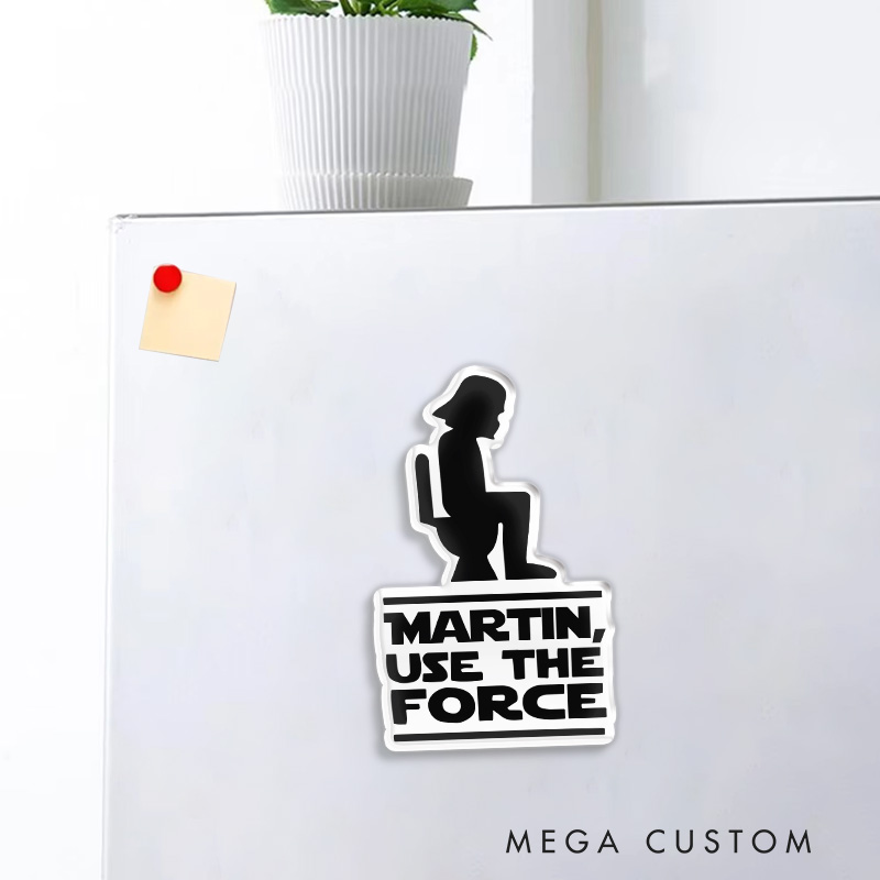 Personalized Use The Force Fridge Magnets Funny Geek Magnets for Movie Lovers Fridge Decal