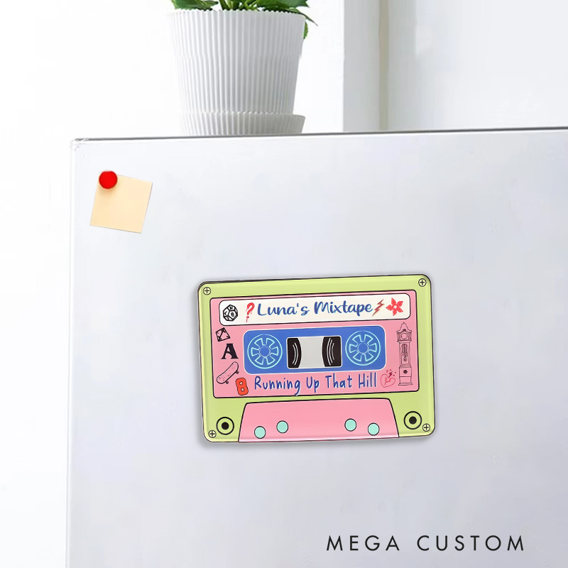 Personalized Mixtape Hill 80s Retro Style Fridge Magnets TV Series Magnets Scary TV Show Fridge Decal Halloween Gifts