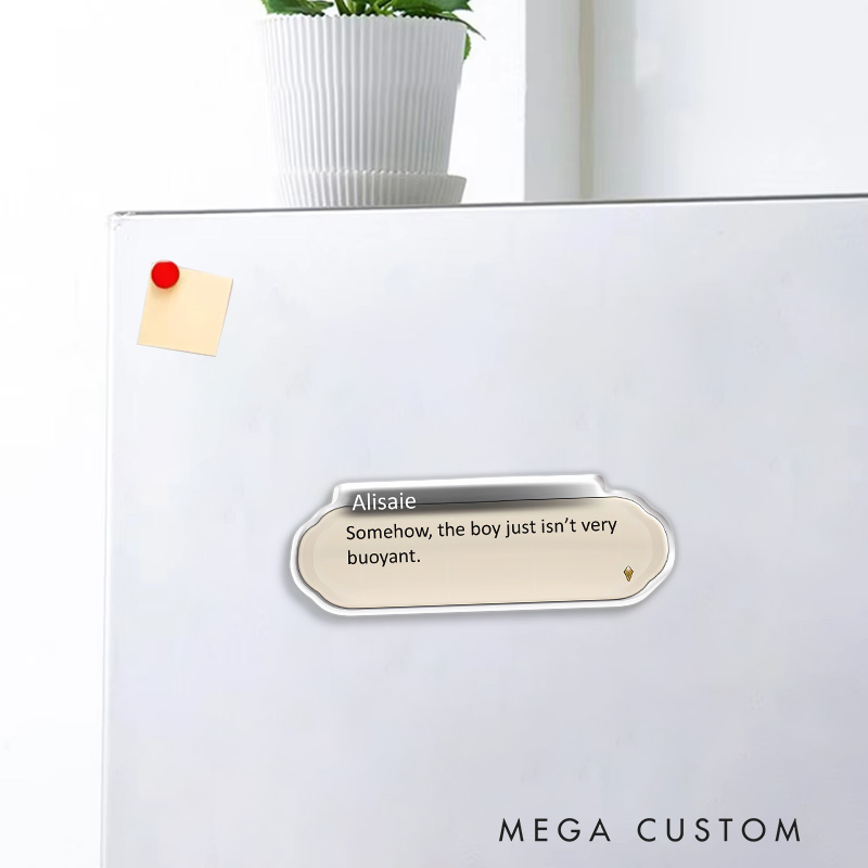 Personalized Dialog Box Fantasy Game Fridge Magnets Custom Text Video Game Magnets Geek Gaming Nerd Fridge Decal