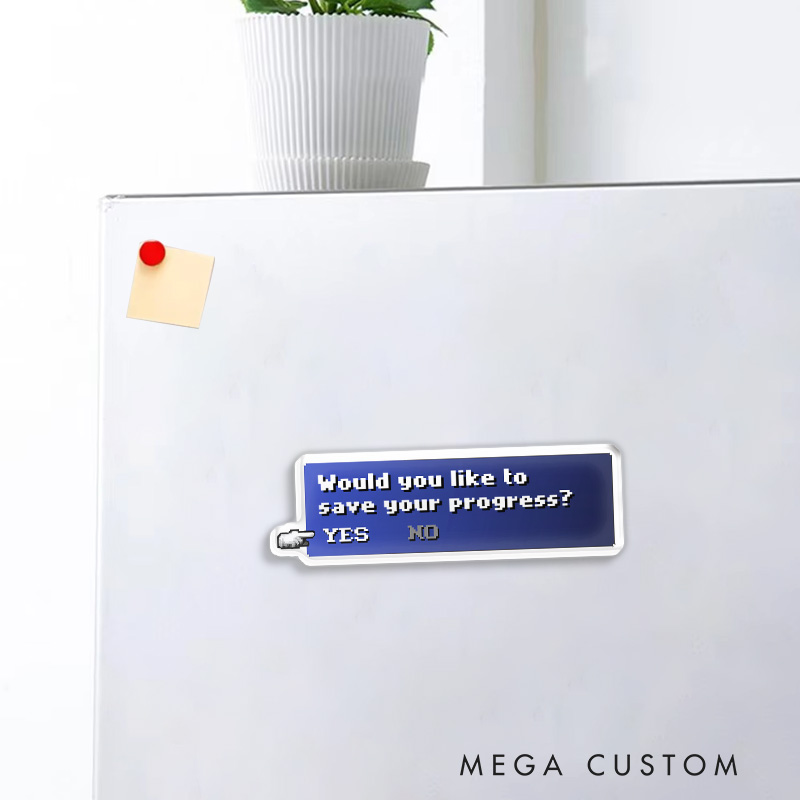 Personalized Fantasy Game Fridge Magnets Save Menu Video Game Magnets Geek Gaming Nerd Fridge Decal