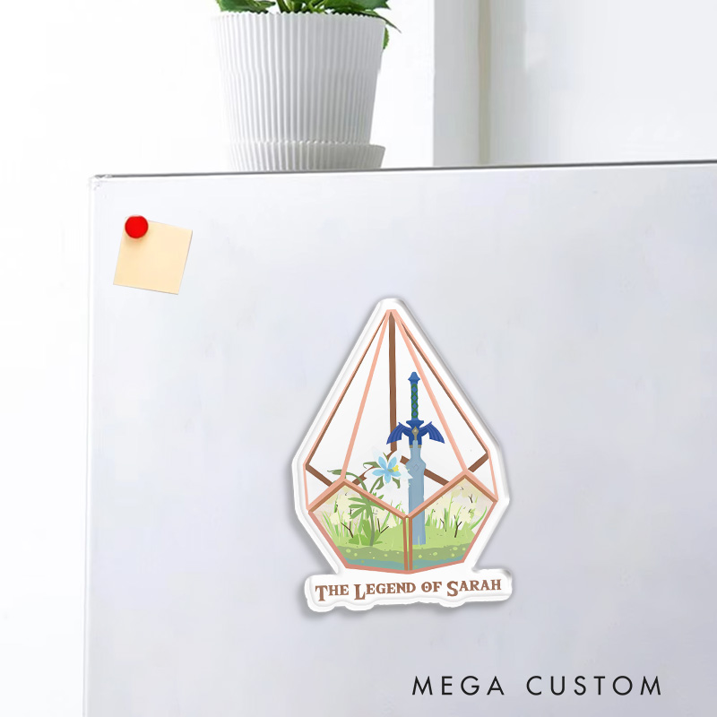 Personalized Master Sword Gamer Fridge Magnets Video Game Magnets Geek Fridge Decal