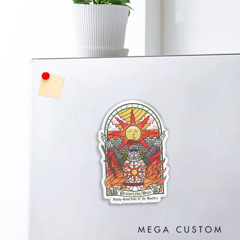 Personalized Praise the Sun Gothic Game Fridge Magnets Video Game Magnets Undead Fridge Decal Halloween