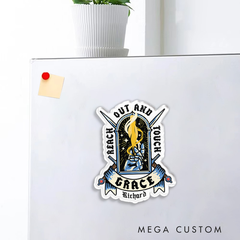 Personalized Reach out and Touch Grace Gothic Game Fridge Magnets Video Game Magnets Undead Fridge Decal Halloween