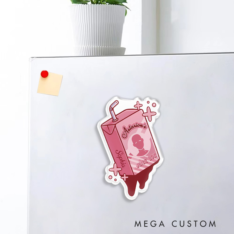 Personalized Bloodless Juice Box Game Fridge Magnets Vampire Video Game Magnets Fantasy Game Fridge Decal