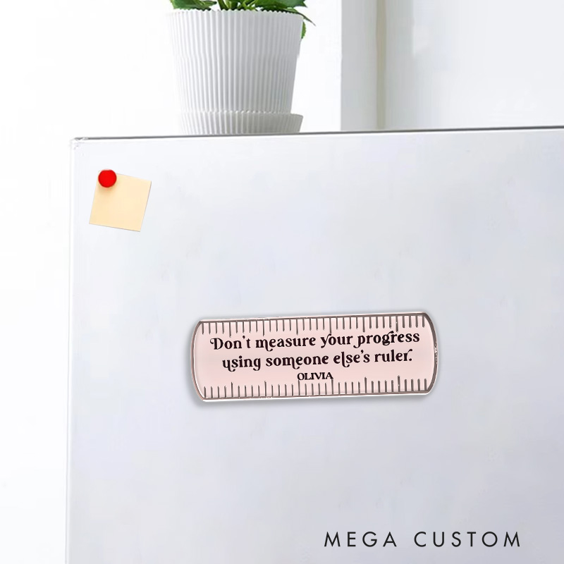 Personalized Progress Ruler Artist Fridge Magnets Cat Funny Humor Magnets Art Lover Illustration Fridge Decal