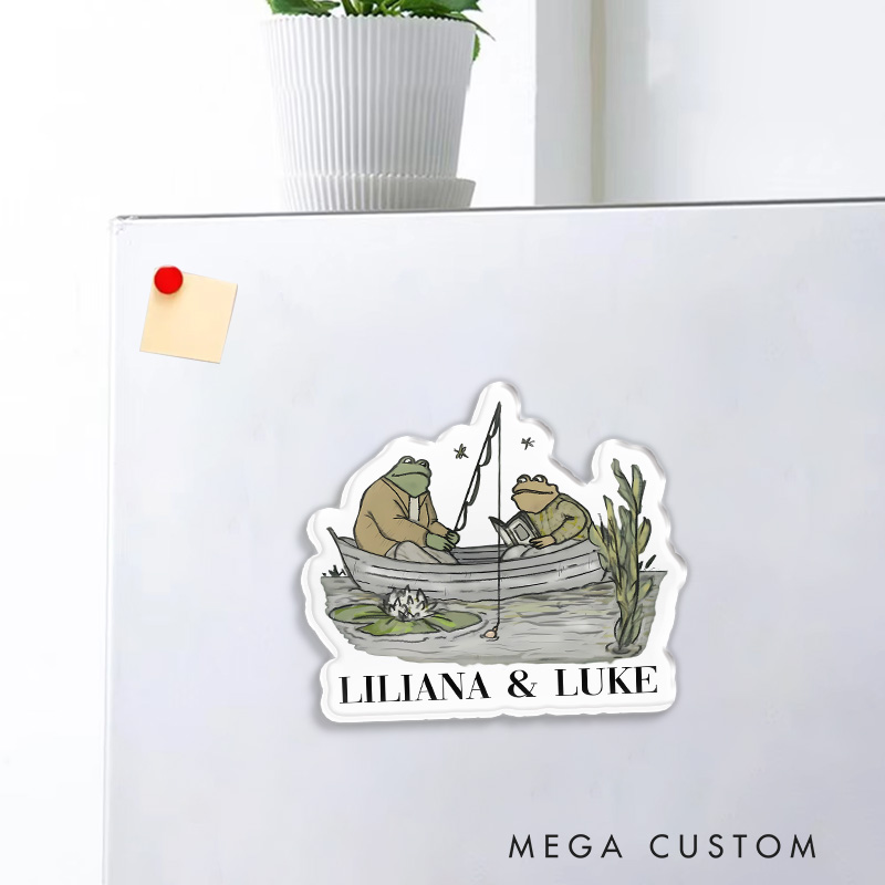 Personalized 90s Frog Artist Fridge Magnets Retro Vintage Magnets Art Lover Illustration Fridge Decal