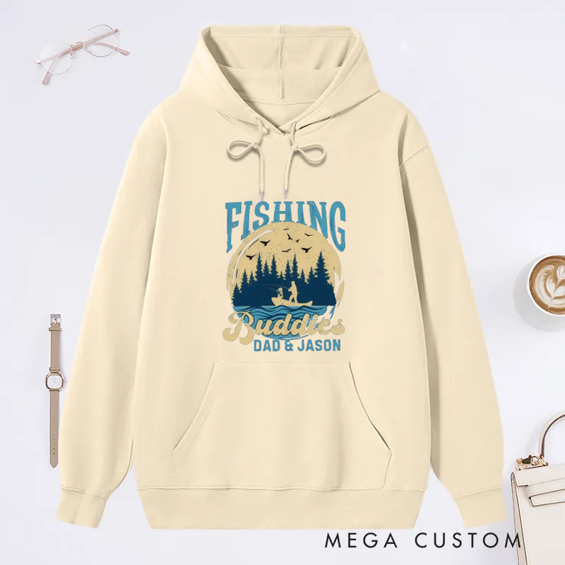 Personalized Fishing Buddy Classic Hoodie Perfect Gift for Outdoor Fishing Enthusiasts